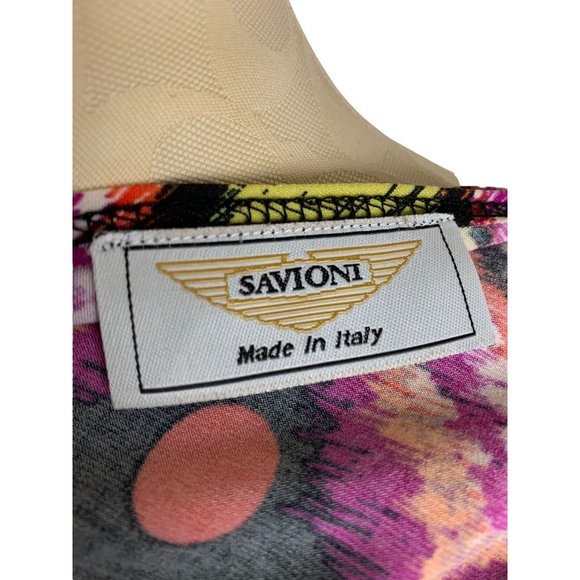 Small Savioni Blouson Bright Women's Pullover Blouse Made in Italy - Picture 9 of 9